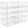 image:imageSorbus Stackable Storage Bins Open Front Clear Stackable Storage Bins Pantry Bins for Storage and Organization Acrylic Stackable Bins for Kitchen Clear Pantry Organizer Bins Small Square 8 PackLarge