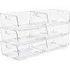 image:imageSorbus Stackable Storage Bins Open Front Clear Stackable Storage Bins Pantry Bins for Storage and Organization Acrylic Stackable Bins for Kitchen Clear Pantry Organizer Bins Small Square 8 PackLarge