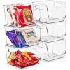 image:imageSorbus Stackable Storage Bins Open Front Clear Stackable Storage Bins Pantry Bins for Storage and Organization Acrylic Stackable Bins for Kitchen Clear Pantry Organizer Bins Small Square 8 PackSmall Square