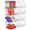 image:imageSorbus Stackable Storage Bins Open Front Clear Stackable Storage Bins Pantry Bins for Storage and Organization Acrylic Stackable Bins for Kitchen Clear Pantry Organizer Bins Small Square 8 PackSmall Square