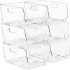 image:imageSorbus Stackable Storage Bins Open Front Clear Stackable Storage Bins Pantry Bins for Storage and Organization Acrylic Stackable Bins for Kitchen Clear Pantry Organizer Bins Small Square 8 PackMedium