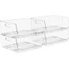 image:imageSorbus Stackable Storage Bins Open Front Clear Stackable Storage Bins Pantry Bins for Storage and Organization Acrylic Stackable Bins for Kitchen Clear Pantry Organizer Bins Small Square 8 PackLarge