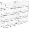 image:imageSorbus Stackable Storage Bins Open Front Clear Stackable Storage Bins Pantry Bins for Storage and Organization Acrylic Stackable Bins for Kitchen Clear Pantry Organizer Bins Small Square 8 PackSmall Wide