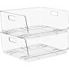 image:imageSorbus Stackable Storage Bins Open Front Clear Stackable Storage Bins Pantry Bins for Storage and Organization Acrylic Stackable Bins for Kitchen Clear Pantry Organizer Bins Small Square 8 PackLarge