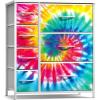 image:imageSorbus Dresser with 7 Drawers  Furniture Storage Chest for Kids Teens Bedroom Nursery Playroom Clothes Toys  Steel Frame Wood Top Tiedye Fabric Bins 7Drawer TiedyeDark Tiedye