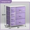 image:imageSorbus Dresser with 7 Drawers  Furniture Storage Chest for Kids Teens Bedroom Nursery Playroom Clothes Toys  Steel Frame Wood Top Tiedye Fabric Bins 7Drawer TiedyePastel Purple