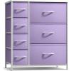 image:imageSorbus Dresser with 7 Drawers  Furniture Storage Chest for Kids Teens Bedroom Nursery Playroom Clothes Toys  Steel Frame Wood Top Tiedye Fabric Bins 7Drawer TiedyePastel Purple