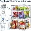 image:imageSorbus Stackable Clear Storage Drawers 6 Pack 2 Large  2 Medium  2 Small PullOut Organizer Bins  Plastic Drawer Organizers for Bathroom Vanity Makeup Under Sink amp Countertop Organization