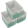 image:imageSorbus Fabric Storage Cubes 15 Inch  Big Sturdy Collapsible Storage Bins with Dual Handles  Foldable Baskets for Organizing Decorative Storage Baskets for Shelves  Home amp Office Use 3 Pack GreenGreen