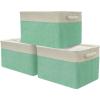 image:imageSorbus Fabric Storage Cubes 15 Inch  Big Sturdy Collapsible Storage Bins with Dual Handles  Foldable Baskets for Organizing Decorative Storage Baskets for Shelves  Home amp Office Use 3 Pack GreenGreen