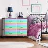 image:imageSorbus Kids Dresser with 8 Drawers  Storage Unit Organizer Chest for Clothes  Bedroom Kids Room Nursery amp Closet TieDye 315 x 12 x 328 DrawerColorful