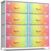 image:imageSorbus Kids Dresser with 8 Drawers  Storage Unit Organizer Chest for Clothes  Bedroom Kids Room Nursery amp Closet TieDye 315 x 12 x 328 DrawerColorful With Stars