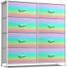 image:imageSorbus Kids Dresser with 8 Drawers  Storage Unit Organizer Chest for Clothes  Bedroom Kids Room Nursery amp Closet TieDye 315 x 12 x 328 DrawerColorful