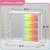 image:imageSorbus Kids Dresser with 8 Drawers  Storage Unit Organizer Chest for Clothes  Bedroom Kids Room Nursery amp Closet TieDye 315 x 12 x 328 DrawerColorful With Stars