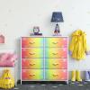 image:imageSorbus Kids Dresser with 8 Drawers  Storage Unit Organizer Chest for Clothes  Bedroom Kids Room Nursery amp Closet TieDye 315 x 12 x 328 DrawerColorful With Stars