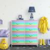 image:imageSorbus Kids Dresser with 8 Drawers  Storage Unit Organizer Chest for Clothes  Bedroom Kids Room Nursery amp Closet TieDye 315 x 12 x 328 DrawerColorful