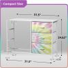 image:imageSorbus Kids Dresser with 8 Drawers  Storage Unit Organizer Chest for Clothes  Bedroom Kids Room Nursery amp Closet TieDye 315 x 12 x 328 DrawerLight Tiedye