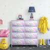 image:imageSorbus Kids Dresser with 8 Drawers  Storage Unit Organizer Chest for Clothes  Bedroom Kids Room Nursery amp Closet TieDye 315 x 12 x 328 DrawerRainbow Sparkle