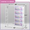 image:imageSorbus Kids Dresser with 8 Drawers  Storage Unit Organizer Chest for Clothes  Bedroom Kids Room Nursery amp Closet TieDye 315 x 12 x 328 DrawerRainbow Sparkle