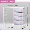 image:imageSorbus Kids Dresser with 8 Drawers  Storage Unit Organizer Chest for Clothes  Bedroom Kids Room Nursery amp Closet TieDye 315 x 12 x 328 DrawerRainbow Sparkle
