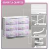 image:imageSorbus Kids Dresser with 8 Drawers  Storage Unit Organizer Chest for Clothes  Bedroom Kids Room Nursery amp Closet TieDye 315 x 12 x 328 DrawerRainbow Sparkle