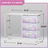 image:imageSorbus Kids Dresser with 8 Drawers  Storage Unit Organizer Chest for Clothes  Bedroom Kids Room Nursery amp Closet TieDye 315 x 12 x 328 DrawerRainbow Sparkle