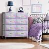 image:imageSorbus Kids Dresser with 8 Drawers  Storage Unit Organizer Chest for Clothes  Bedroom Kids Room Nursery amp Closet TieDye 315 x 12 x 328 DrawerRainbow Sparkle