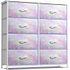 image:imageSorbus Kids Dresser with 8 Drawers  Storage Unit Organizer Chest for Clothes  Bedroom Kids Room Nursery amp Closet TieDye 315 x 12 x 328 DrawerRainbow Sparkle