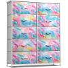 image:imageSorbus Kids Dresser with 8 Drawers  Storage Unit Organizer Chest for Clothes  Bedroom Kids Room Nursery amp Closet TieDye 315 x 12 x 328 DrawerWatercolor