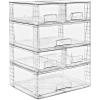 image:imageSorbus Stackable Clear Storage Drawers 6 Pack 2 Wide  4 Small PullOut Organizer Bins  Plastic Drawer Organizers for Bathroom Vanity Makeup Under Sink amp Countertop Organization2 Wide  4 Small