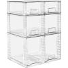 image:imageSorbus Stackable Clear Storage Drawers 6 Pack 2 Wide  4 Small PullOut Organizer Bins  Plastic Drawer Organizers for Bathroom Vanity Makeup Under Sink amp Countertop Organization2 Large  2 Medium  2 Small