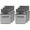 image:imageSorbus Foldable Storage Cube Basket Bin 6 PackChevron Pattern Gray