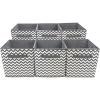 image:imageSorbus Foldable Storage Cube Basket Bin 6 PackChevron Pattern Gray