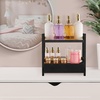 image:imageSorbus Bamboo Bathroom Counter Organizer  2Tier Shelf with Hidden Drawer for Vanity Matcha Station Bathroom Sink Organizer Countertop Kitchen amp Office Storage 17Lx65Wx126H BrownBlack