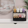 image:imageSorbus Bamboo Bathroom Counter Organizer  2Tier Shelf with Hidden Drawer for Vanity Matcha Station Bathroom Sink Organizer Countertop Kitchen amp Office Storage 17Lx65Wx126H BrownBlack