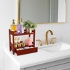 image:imageSorbus Bamboo Bathroom Counter Organizer  2Tier Shelf with Hidden Drawer for Vanity Matcha Station Bathroom Sink Organizer Countertop Kitchen amp Office Storage 17Lx65Wx126H BrownEspresso