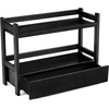 image:imageSorbus Bamboo Bathroom Counter Organizer  2Tier Shelf with Hidden Drawer for Vanity Matcha Station Bathroom Sink Organizer Countertop Kitchen amp Office Storage 17Lx65Wx126H BrownBlack
