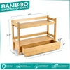 image:imageSorbus Bamboo Bathroom Counter Organizer  2Tier Shelf with Hidden Drawer for Vanity Matcha Station Bathroom Sink Organizer Countertop Kitchen amp Office Storage 17Lx65Wx126H BrownNatural Bamboo