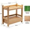 image:imageSorbus Bamboo Bathroom Counter Organizer  2Tier Shelf with Hidden Drawer for Vanity Matcha Station Bathroom Sink Organizer Countertop Kitchen amp Office Storage 17Lx65Wx126H BrownNatural Bamboo