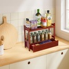 image:imageSorbus Bamboo Bathroom Counter Organizer  2Tier Shelf with Hidden Drawer for Vanity Matcha Station Bathroom Sink Organizer Countertop Kitchen amp Office Storage 17Lx65Wx126H BrownEspresso