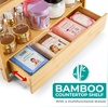 image:imageSorbus Bamboo Bathroom Counter Organizer  2Tier Shelf with Hidden Drawer for Vanity Matcha Station Bathroom Sink Organizer Countertop Kitchen amp Office Storage 17Lx65Wx126H BrownNatural Bamboo