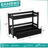 image:imageSorbus Bamboo Bathroom Counter Organizer  2Tier Shelf with Hidden Drawer for Vanity Matcha Station Bathroom Sink Organizer Countertop Kitchen amp Office Storage 17Lx65Wx126H BrownBlack