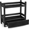 image:imageSorbus Bamboo Bathroom Counter Organizer  2Tier Shelf with Hidden Drawer for Vanity Matcha Station Bathroom Sink Organizer Countertop Kitchen amp Office Storage 17Lx65Wx126H BrownBlack