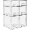 image:imageSorbus Stackable Clear Storage Drawers 5 Pack 1 Wide  2 Medium  2 Small PullOut Organizer Bins  Plastic Drawer Organizers for Bathroom Vanity Makeup Under Sink amp Countertop Organization2 Large  2 Medium  2 Small