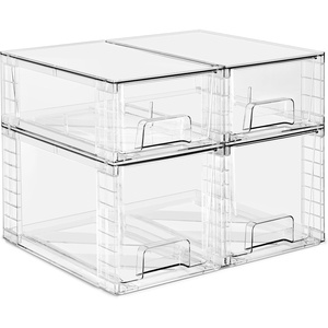 image:imageSorbus Stackable Clear Storage Drawers 5 Pack 1 Wide  2 Medium  2 Small PullOut Organizer Bins  Plastic Drawer Organizers for Bathroom Vanity Makeup Under Sink amp Countertop Organization2 Small  2 Medium