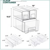 image:imageSorbus 1 Large amp 2 Small Clear Stackable Storage Drawers Plastic Organizer Bins with Handles PullOut Stackable Drawers for Bathroom Closet Medicine Cabinet Pantry Storage Baby Bottle Organizer1 Large  2 Small