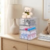 image:imageSorbus 1 Large amp 2 Small Clear Stackable Storage Drawers Plastic Organizer Bins with Handles PullOut Stackable Drawers for Bathroom Closet Medicine Cabinet Pantry Storage Baby Bottle OrganizerComplete Set