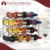 image:imageSorbus 14 Bottle Wine Rack  Stackable Metal Wine Storage Organizer with Honeycomb Design  Cabinet Pantry or Bar Wine Bottle Holder  Modern Black Wine Racks Countertop  No Assembly Required