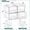 image:imageSorbus Small Clear Stackable Storage Drawers 2Pack Plastic Organizer Bins with Handles PullOut Drawers for Bathroom Closet Medicine Cabinet Pantry Storage Baby Bottle Organizer4 Pack