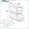 image:imageSorbus Small Clear Stackable Storage Drawers 2Pack Plastic Organizer Bins with Handles PullOut Drawers for Bathroom Closet Medicine Cabinet Pantry Storage Baby Bottle Organizer2 Pack